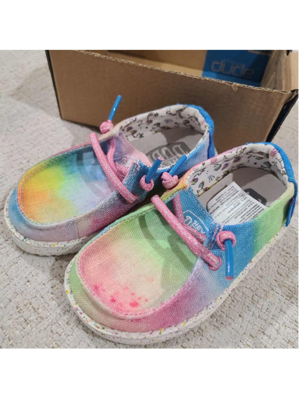 NEW Hey Dude Girls Toddler K7 Wendy Dreamer Magic Casual Shoes Multicolor - Picture 4 of 10